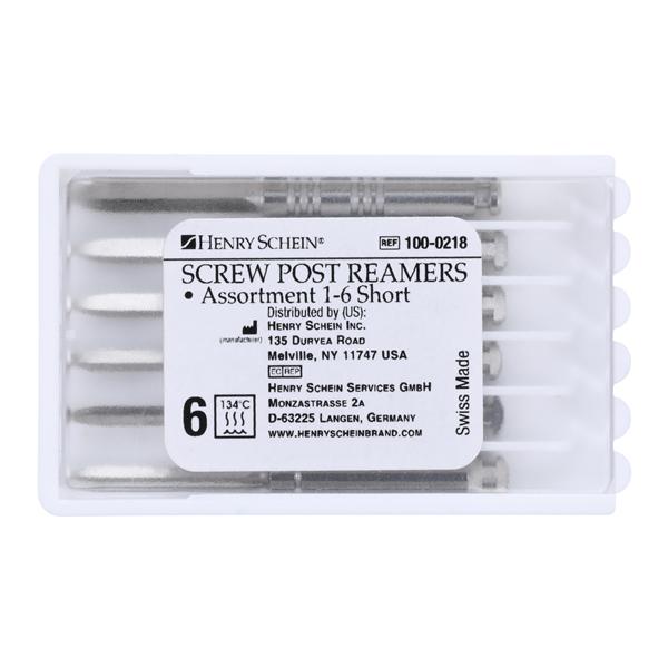 Screw Post Reamers Set 6/Bx