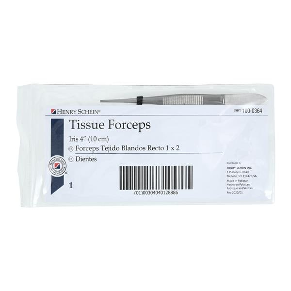 Iris Forcep Straight 4" Ea