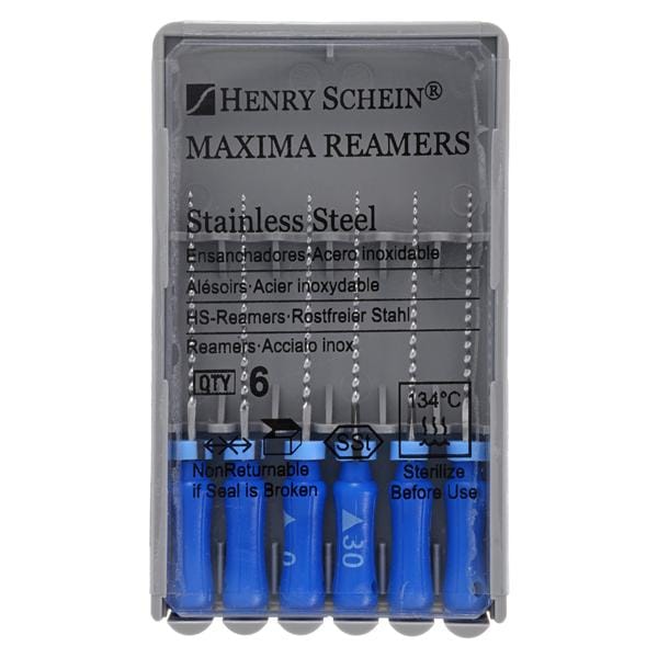 Maxima Hand Reamer 21 mm Size 30 Stainless Steel Blue 6/Bx thumbnail 5