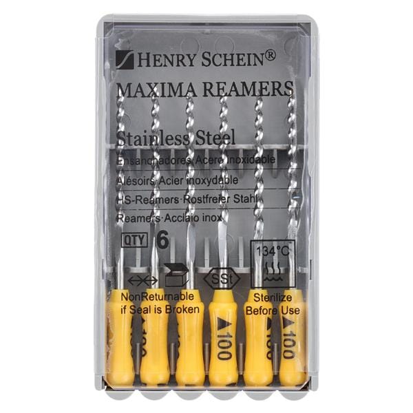 Maxima Hand Reamer 25 mm Size 100 Stainless Steel 6/Bx product image