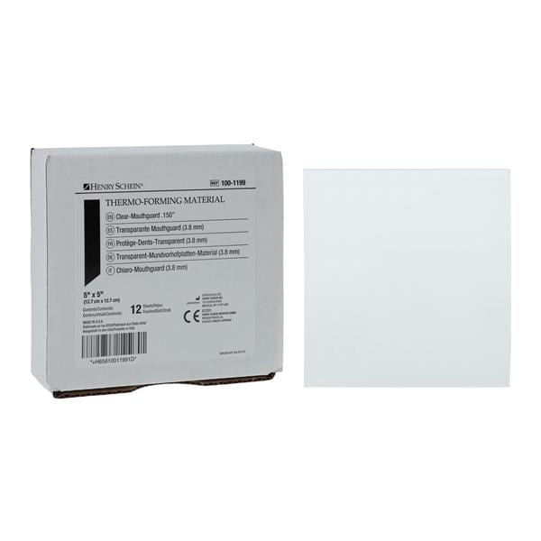 Laminate Mouthguard Material Clear .150" 12/Pk