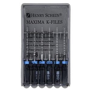 Maxima Hand K-File 21 mm Size 80 Stainless Steel Black 6/Bx