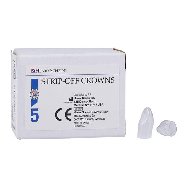 Strip Off Crown Form Size 333 Replacement Crowns Lower Left Anterior 5/Bx product image