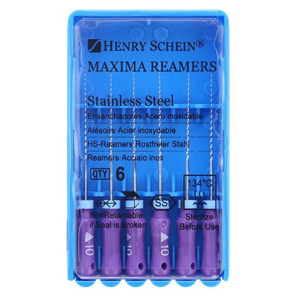 Maxima Hand Reamer 25 mm Size 10 Stainless Steel Purple 6/Bx product image