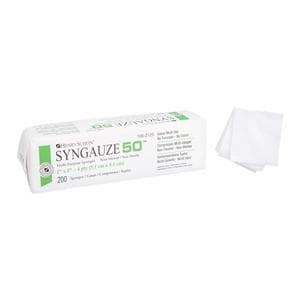 Syngauze 50 Rayon/Polyester Blend Non-Woven Sponge 2x2" 4 Ply Non-Sterile Sq LF, 25 PK/CA