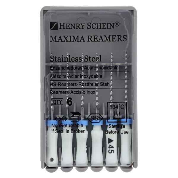 Maxima Hand Reamer 21 mm Size 45 Stainless Steel White 6/Bx product image