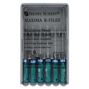 Maxima Hand K-File 21 mm Size 35 Stainless Steel Green 6/Bx