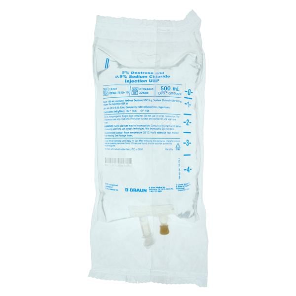 Injection Solution Dextrose 5%/Sodium Chloride 0.9% 500mL Each US...