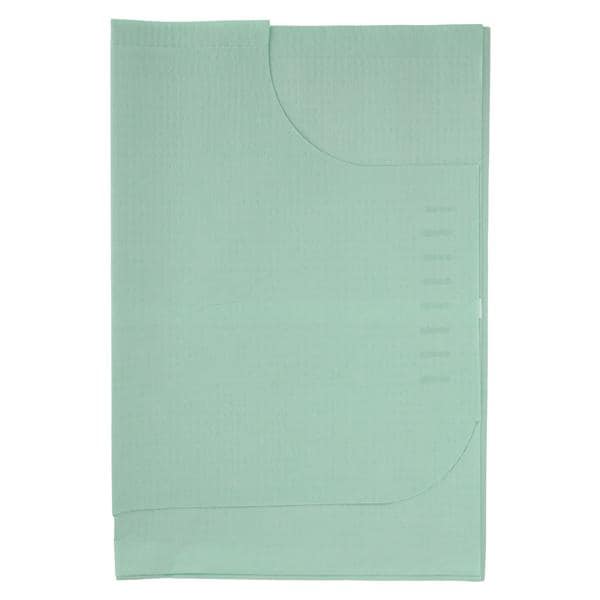 Exam Gown 30 in x 42 in Green One Size Tissue / Poly / Tissue Disposable 50/Ca