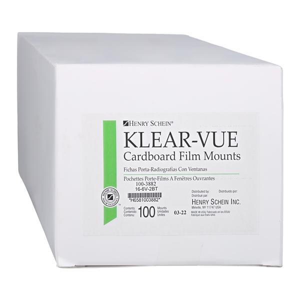 Klear-Vue X-Ray Mounts 8H-6V-2HBW #2 Gray Cardboard 100/Bx