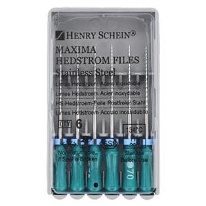 Maxima Hand Hedstrom Files 25 mm Size 70 Stainless Steel Green 6/Bx