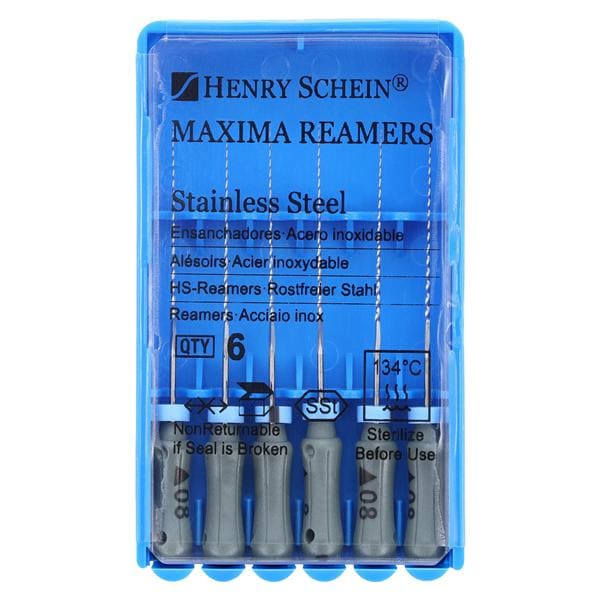 Maxima Hand Reamer 25 mm Size 8 Stainless Steel Grey 6/Bx product image