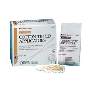 Cotton Tipped Applicator 3 in Wood Handle Non Sterile 1000/Bx