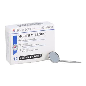 Mirror Head Stainless Steel Size 4 Cone Socket Plane 12/Bx