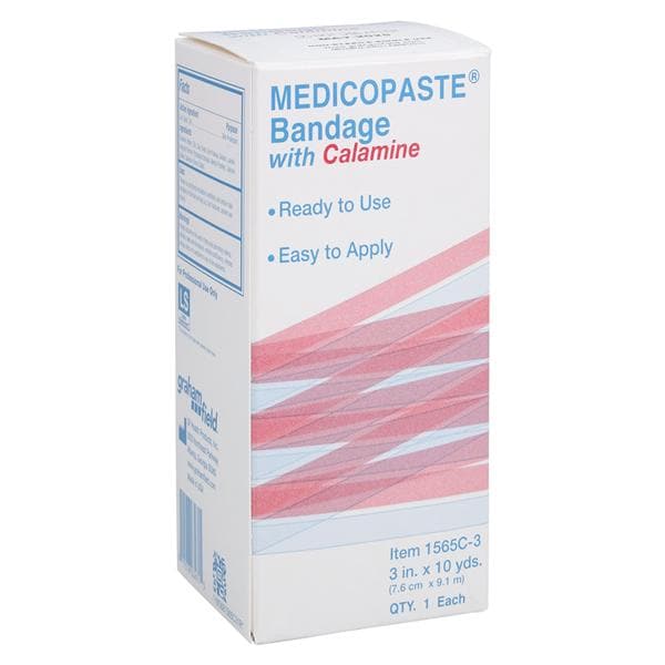 Medicopaste Unna Boot Bandage Calamine 3"x10yd Ea, 12 EA/CA