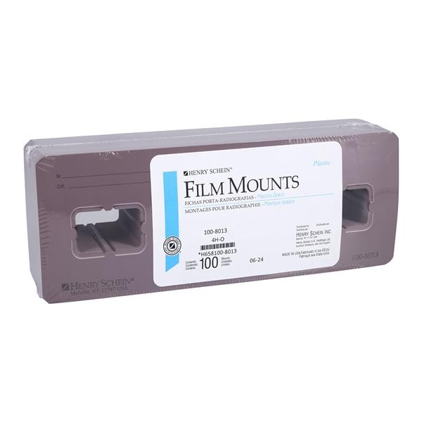 X-Ray Mounts 4H #0 Opaque Plastic 100/Bx