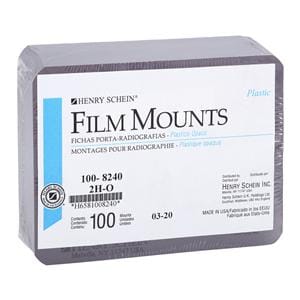 X-Ray Mounts 2H #0 Opaque Plastic 100/Bx