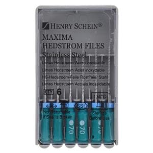 Maxima Hand Hedstrom Files 21 mm Size 70 Stainless Steel Green 6/Bx