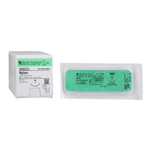 Suture 4-0 18" Nylon Monofilament C-6 Black 12/Bx