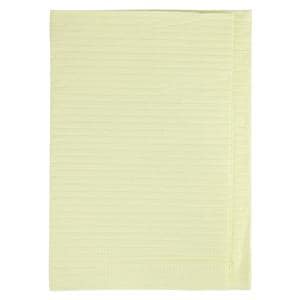 Econoback Patient Towel Tissue / Poly 13 in x 19 in Yellow Disposable 500/Ca