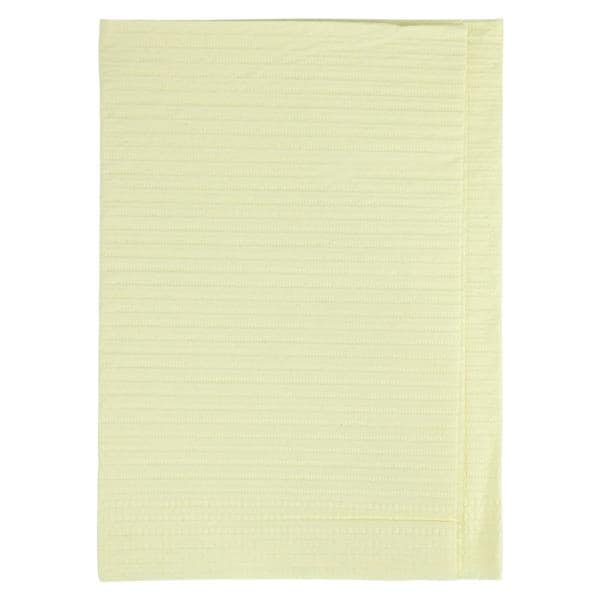 Econoback Patient Towel Tissue / Poly 13 in x 19 in Yellow Disposable 500/Ca