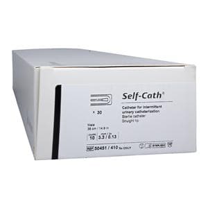 Self-Cath Intermittent Catheter Long Straight Tip PVC/Siliconized Surface 10Fr