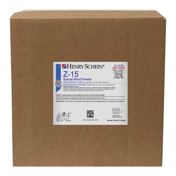 Z-15 Denture Resin Special Blend Heat Cure #188 Original 25lb/Bt