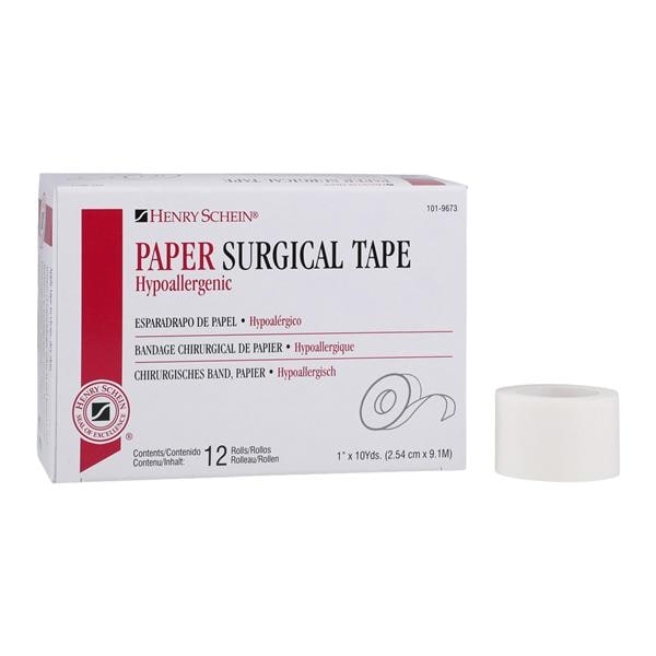 Surgical Tape Paper 1"x10yd White Non-Sterile 12/Bx, 12 BX/CA