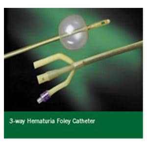 Lubricath 3-Way Foley Catheter Long Round Tip Latex 24Fr 30cc