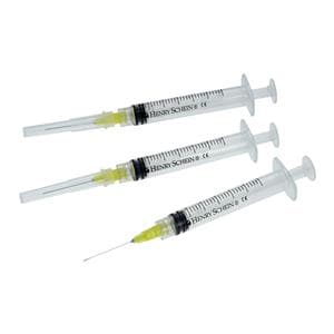 Bendable Syringe 27 Gauge Yellow With 3 cc Irrigating Needle 100/Bx