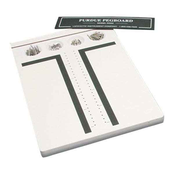 Purdue Testing Pegboard White With 25 Collars/45 Washers/55 Pins