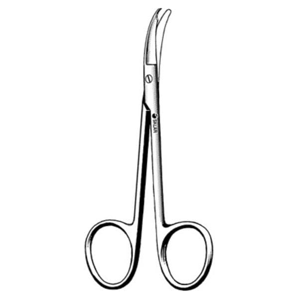 Shortbent Suture Scissors Curved 3-1/2" Stainless Steel Non-Sterile Reusable Ea
