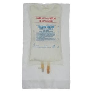 Heparin Sodium in 0.9% Sodium Chloride Injection 2U/mL Bag 500mL...