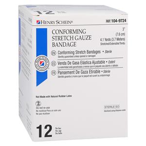 Conforming Bandage Gauze 3"x4.1yd Sterile 12/Bx, 8 BX/CA