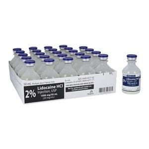 Lidocaine HCl Injection 2% MDV 50mL 25/Package, 2 BX/CA