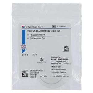 HSI Solid Thread Elastomeric Resin 0.025 in Gray 25 FT SP