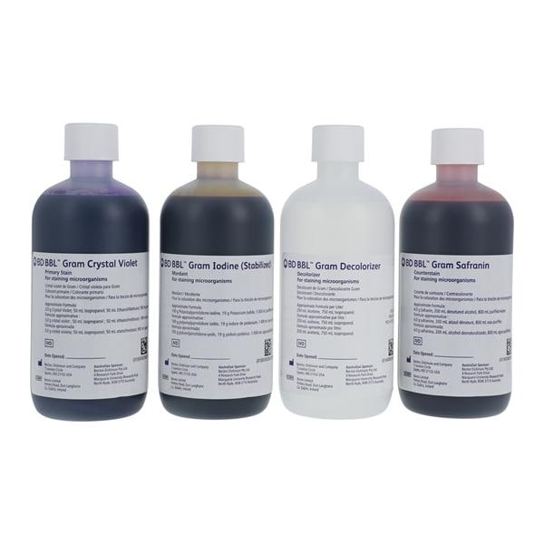BBL Gram Stain Kit 250mL 4/Bx