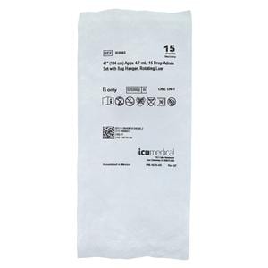 IV Administration Set 41" 15 Drops/mL Priming Volume 4.7mL 25/Ca