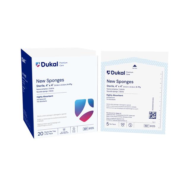 Rayon/Polyester Blend Gauze Sponge 4x4" 4 Ply Sterile LF