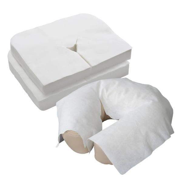 Face Cradle Cover 16 in x 12 in Fiber White Disposable 100/Pk