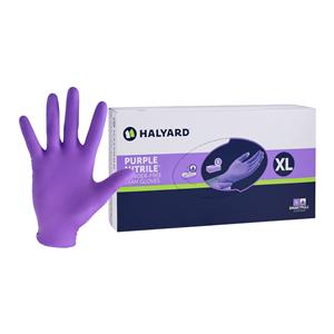 Purple Nitrile Nitrile Exam Gloves X-Large Purple Non-Sterile 90/Bx