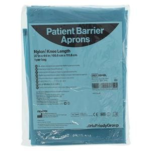 Patient Apron Nylon 27 in x 44 in Blue Disposable Ea
