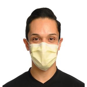 Crosstex Procedure Mask ASTM Level 2 Yellow Adult 50/Bx