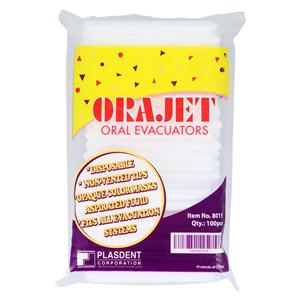 Orajet Oral Evacuator Tip Nonvented White 100/Bg