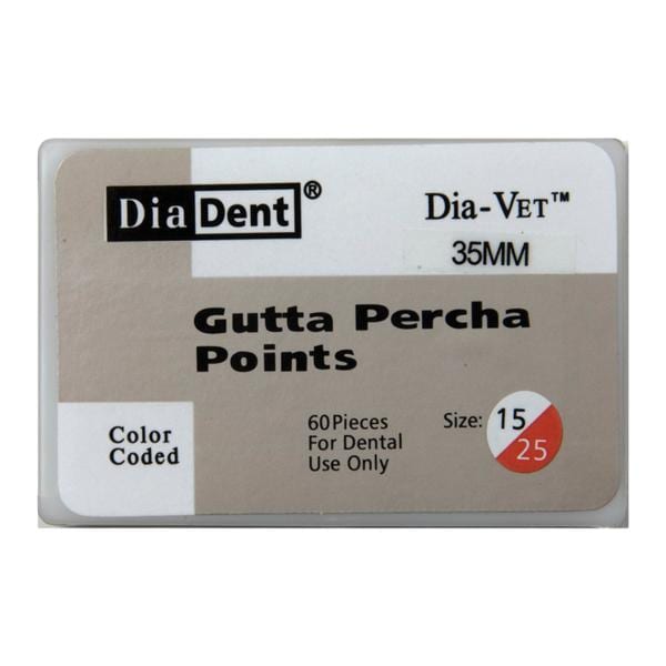 Dia-Vet Oversized Gutta Percha Points Size 15-25 Assorted 60/Bx