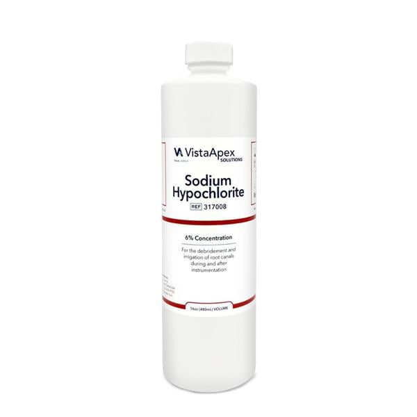 6% Sodium Hypochlorite Root Canal Prep Solution 16 oz Ea, 8 BT/CA