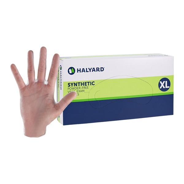 Halyard Vinyl Exam Gloves X-Large Clear Non-Sterile, 10 BX/CA
