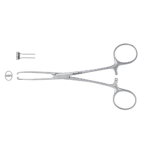 Meister-Hand Allis Tissue Forcep Straight 6" Autoclavable Ea