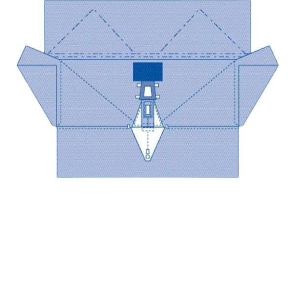 19x98x1" Sterile LAVH Drape 6-3/4x9x9" Abdominal Fenestrated