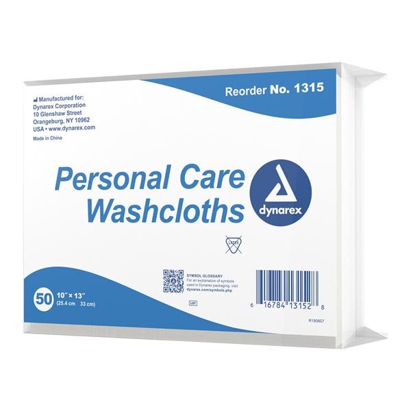 Washcloth Disposable Airlaid Cellulose 10 in x 13 in White 500/Ca